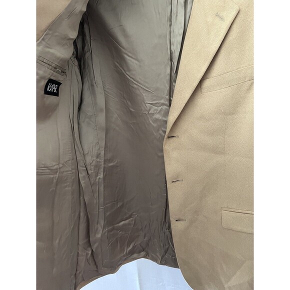 Kasper Men's Blazer 41 Tall Camel 3 Button Sport Coat Microfiber - Picture 6 of 6